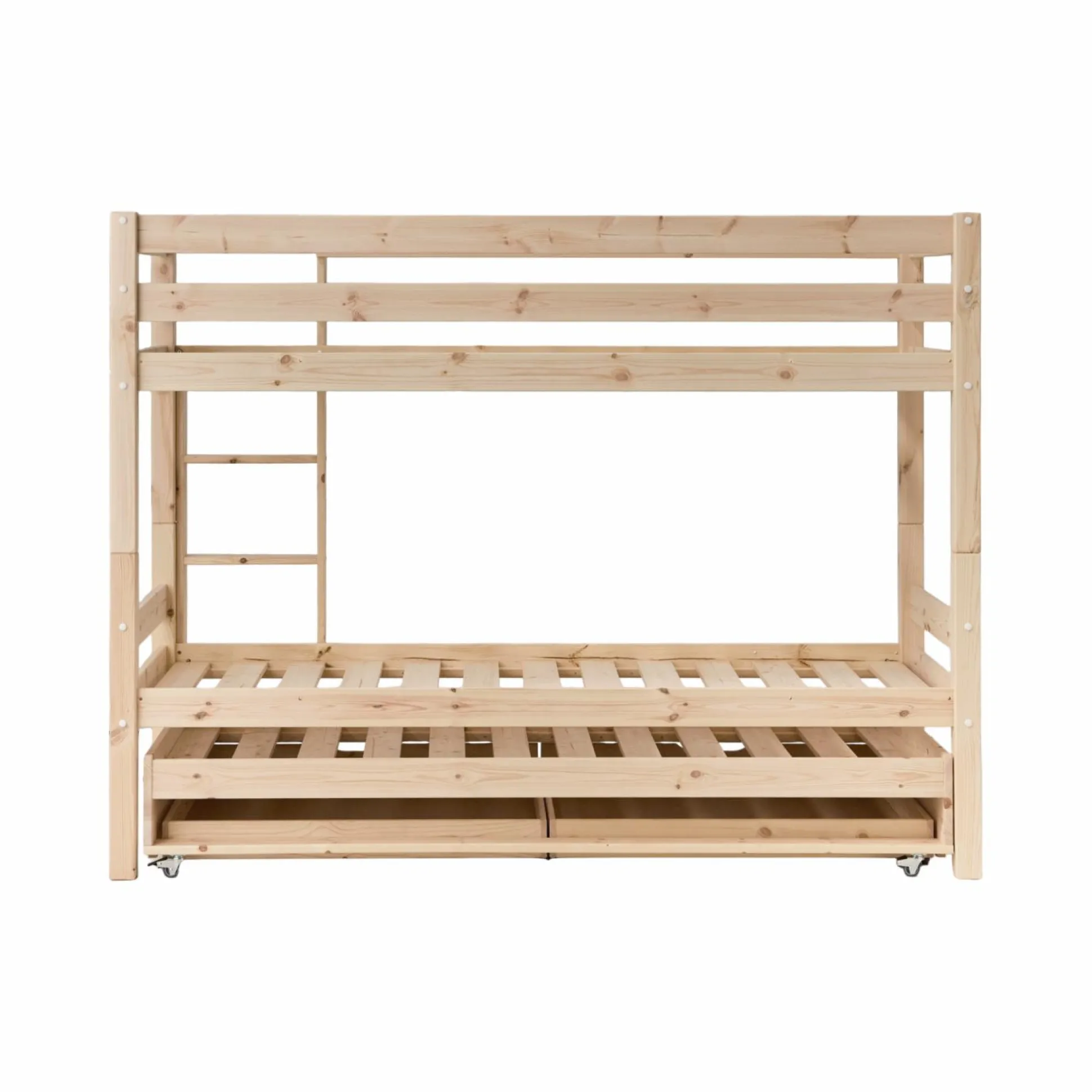 Lits superposés gigognes 2 tiroirs bois massif Everest