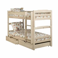 Lits superposés séparables Iris+ lot de 2 tiroirs - Brut à peindre