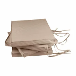 Lot de 4 Galettes de Chaises de Jardin Recyclé Heva - Sable