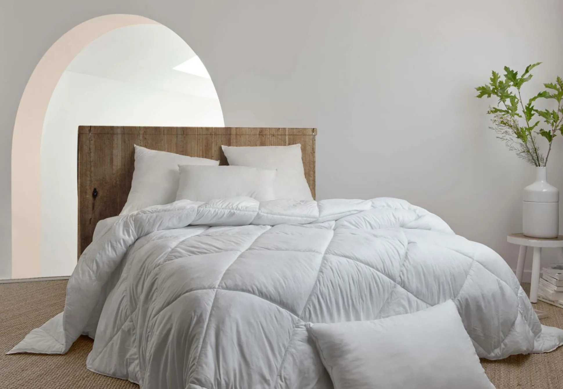 Lot de 2 oreillers plats recyclés Pacôme, CAMIF - 65 x 65 cm