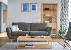 Lot de 2 rideaux coton Nautique Urbain - Bleu Gris - 140 x 260 cm