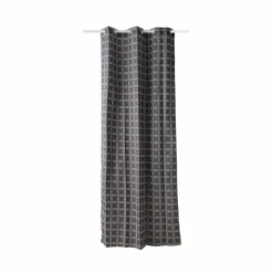 Lot de 2 rideaux coton Néo Rétro - Anthracite - 135 x 260 cm