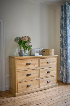 Lot de 2 rideaux coton Passerage - Bleu - 135 x 260 cm