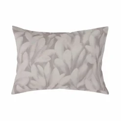 Lot de 2 taies d'oreiller coton lin Plantain - Gris souris/Ecru - 50 x 70 cm