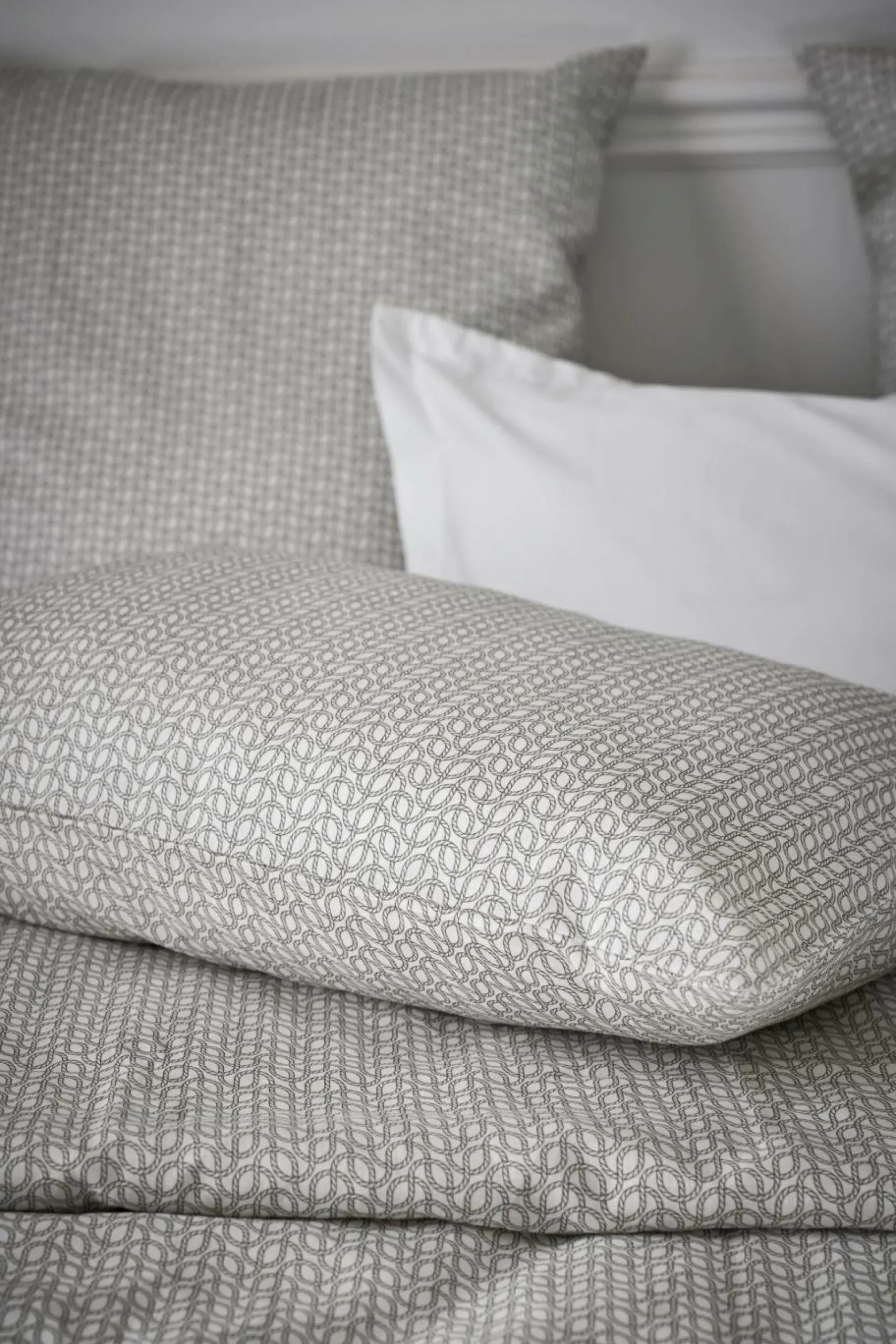 Lot de 2 taies d'oreiller coton lin Néo classique - Galuchat - 50 x 70 cm