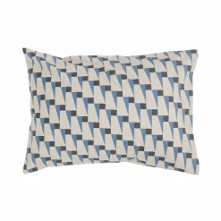 Lot de 2 taies d'oreiller coton bio Nautique Urbain - Bleu Gris - 50 x 70 cm