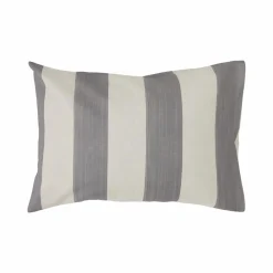 Lot de 2 taies d'oreiller coton lin Oyat - Gris souris - 50 x 70 cm