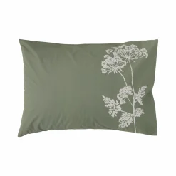 Lot de 2 taies d'oreiller percale Angélique - Vert - 50 x 70 cm