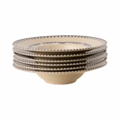 MARIA PT TERRACOTA Lot de 6 Assiettes à risotto Vila Flore