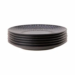 MARIA PT TERRACOTA Lot de 6 Assiettes plates Croisé Anadia