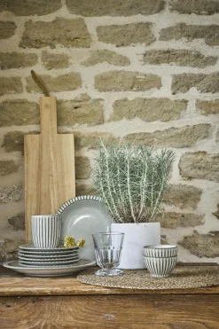 MARIA PT TERRACOTA Lot de 6 Assiettes plates Canelada