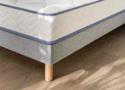 MERINOS Ensemble sommier et matelas Sweety - Gris - 140 x 190 cm