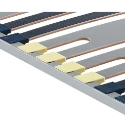 MERINOS Sommier cadre métal à lattes 5 zones 4 cm - 140 x 200 cm