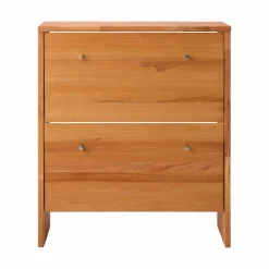 Meuble à chaussures en hêtre massif Cyriel