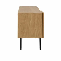 Meuble TV 3 portes bois pieds métal Alex