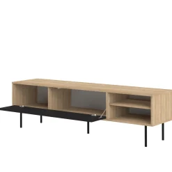 Meuble TV Ampère - Chêne/Noir