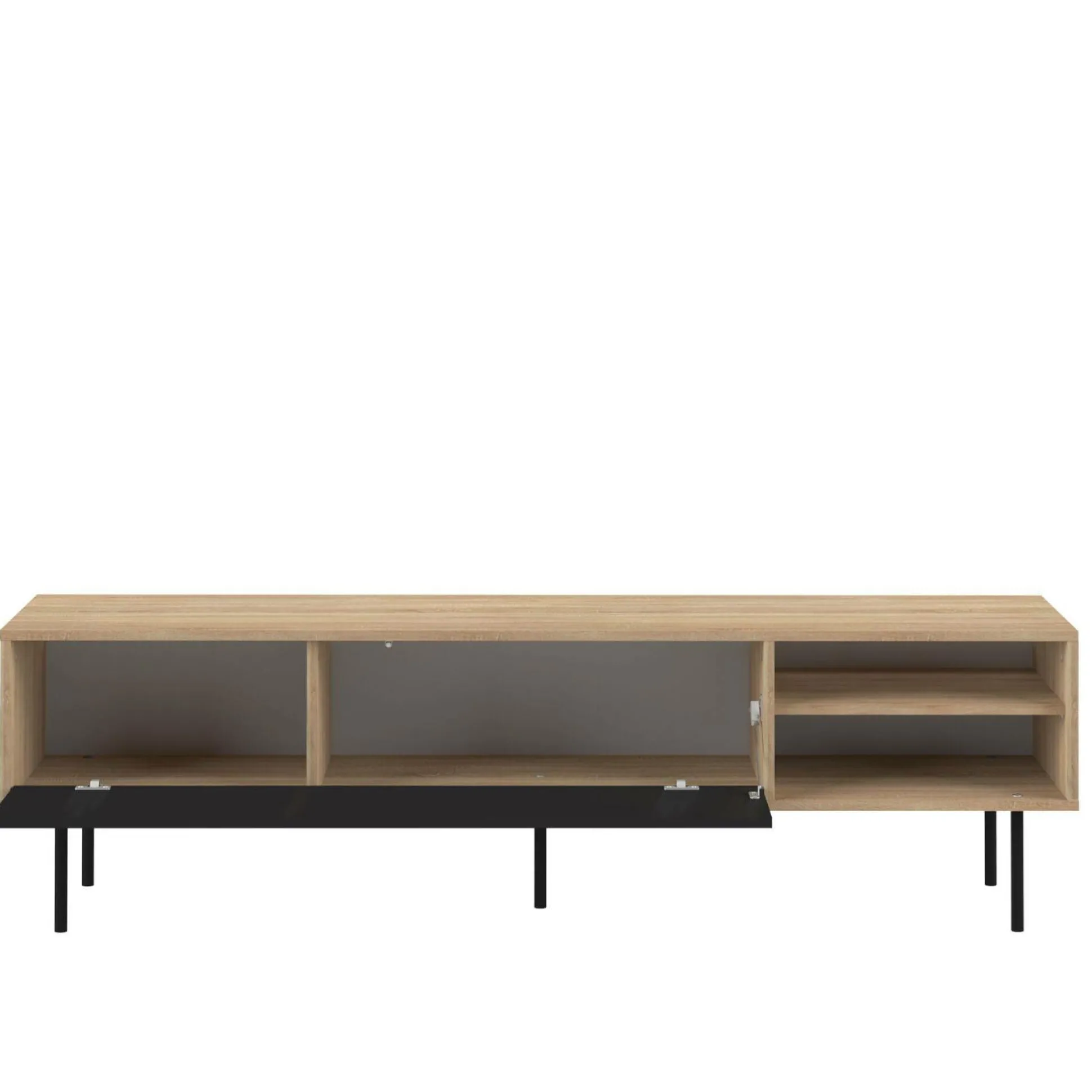 Meuble TV Ampère - Chêne/Noir
