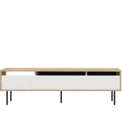 Meuble TV Ampère - Chêne/Noir