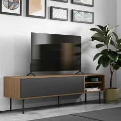 Meuble TV Ampère - Noyer/Gris