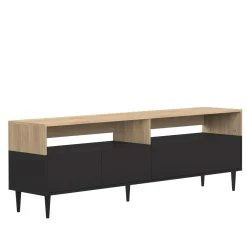 Meuble TV Horizon - Chêne/Noir