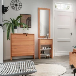 Miroir en hêtre massif Cyriel