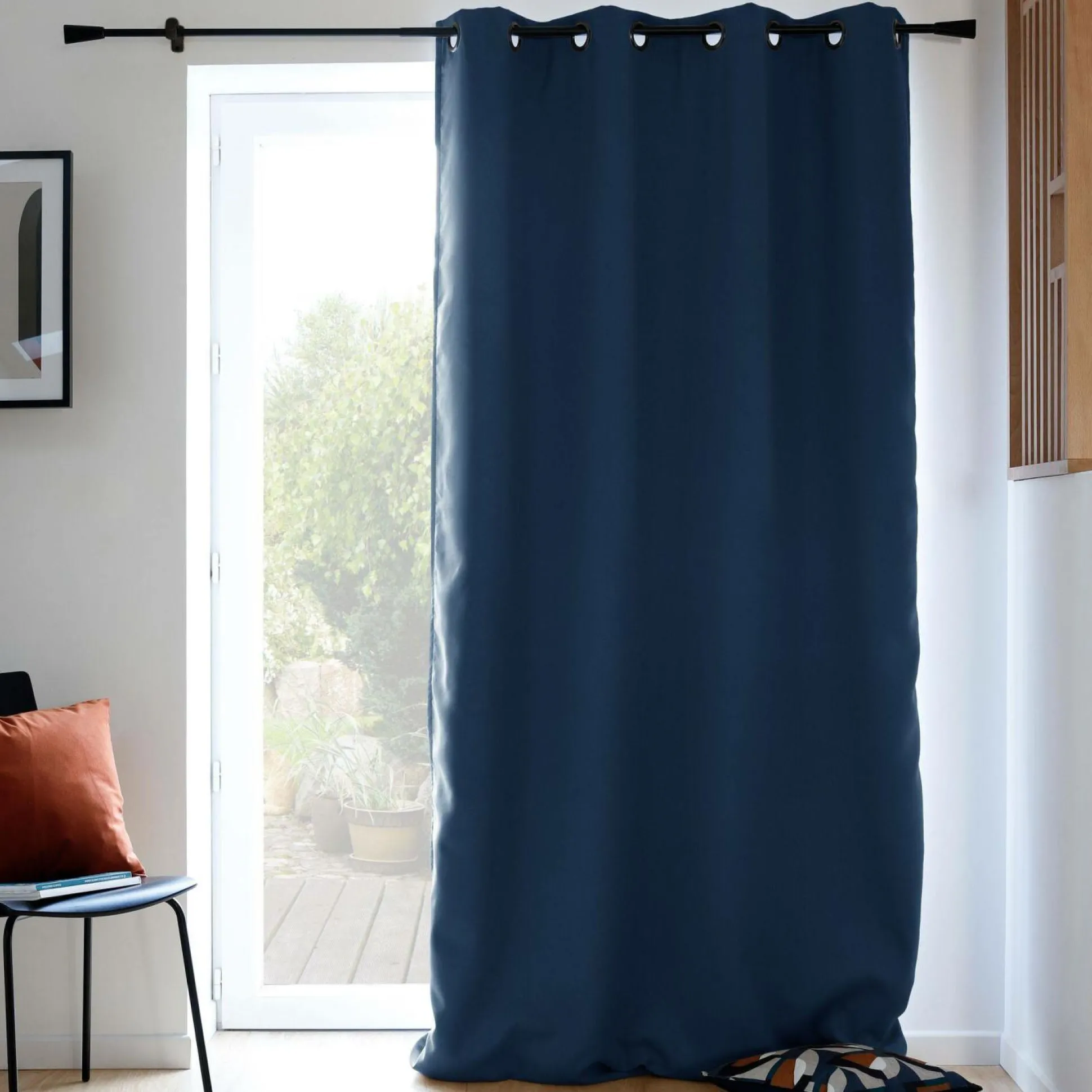 MOONDREAM Rideau 3 en 1 phonique thermique occultant Marius - Bleu Ardoise