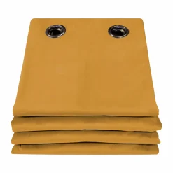 MOONDREAM Rideau velours 3 en 1 phonique thermique occultant Marilou - Ocre