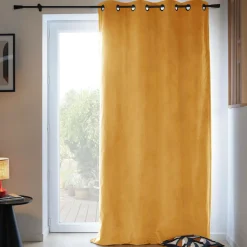 MOONDREAM Rideau velours 3 en 1 phonique thermique occultant Marilou - Ocre