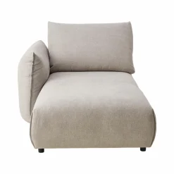 Méridienne pour canapé modulable tissu Solal - Beige - Méridienne gauche