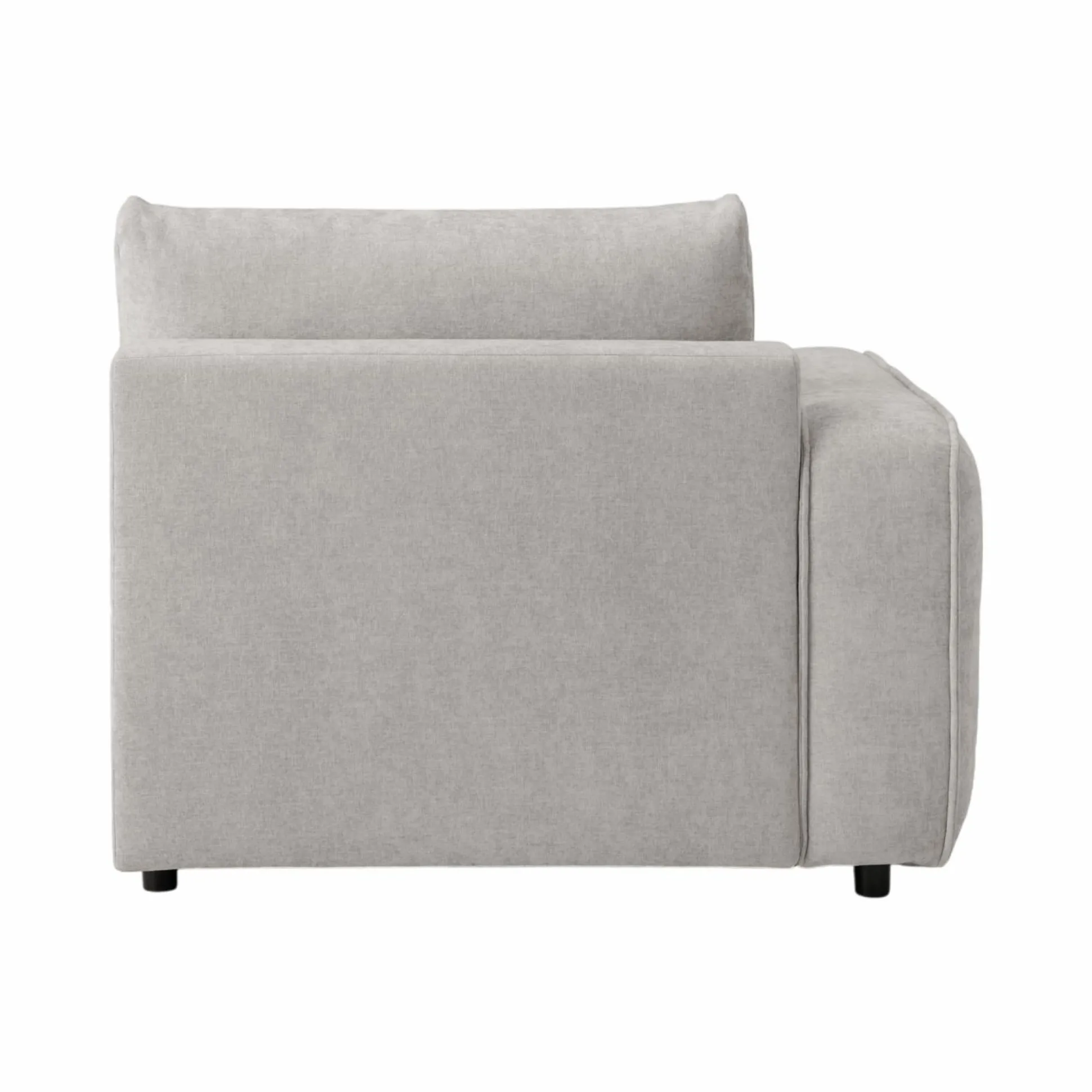 Méridienne pour canapé modulable tissu Solenn - Galet - Méridienne droite