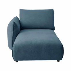 Méridienne pour canapé modulable tissu Solal - Bleu - Méridienne gauche