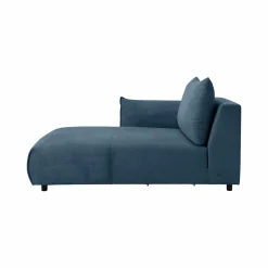 Méridienne pour canapé modulable tissu Solal - Bleu - Méridienne gauche