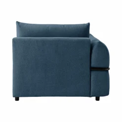 Méridienne pour canapé modulable tissu Solal - Bleu - Méridienne gauche