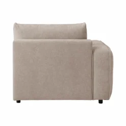 Méridienne pour canapé modulable tissu Solenn - Grège - Méridienne gauche