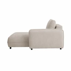 Méridienne pour canapé modulable tissu Solenn - Ecru - Méridienne droite