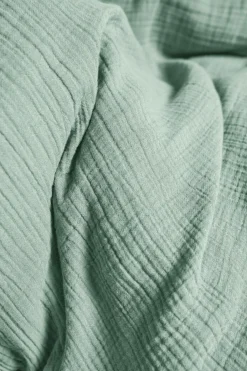 Parure de lit enfant gaze de coton bio Lou - Vert d'eau - 140 x 200 cm