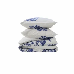 Parure de lit percale Angélique - Gris - 240 x 220 cm