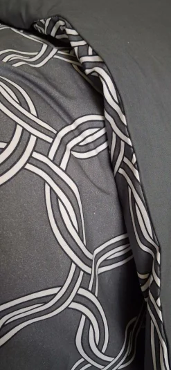 Parure de lit percale Néo Rétro - Anthracite - 240 x 220 cm