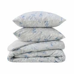 Parure de lit percale Passerage - Gris - 240 x 220 cm