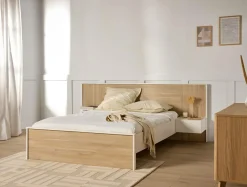 Plaid coton polyester recyclé Perrin - Ecru - 130 x160 cm