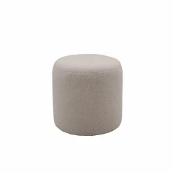 Pouf bouclette 40 cm Ome - Gris Clair