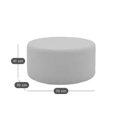 Pouf bouclette 70 cm Ome - Vert Kaki