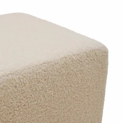 Pouf bouclette carré Ome - Lin