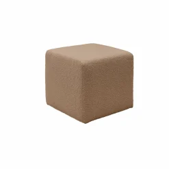 Pouf bouclette carré Ome - Beige