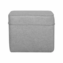 Pouf carré tissu Ondine - Gris
