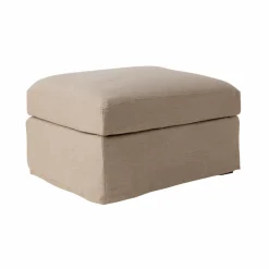Pouf lin déhoussable Moëze - Naturel