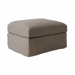 Pouf lin déhoussable Moëze - Gris