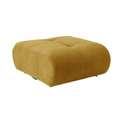Pouf pour canapé modulable tissu Benny - Moutarde