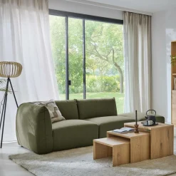 Pouf pour canapé modulable tissu Pixel - Vert Mousse