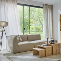 Pouf pour canapé modulable tissu Pixel - Naturel